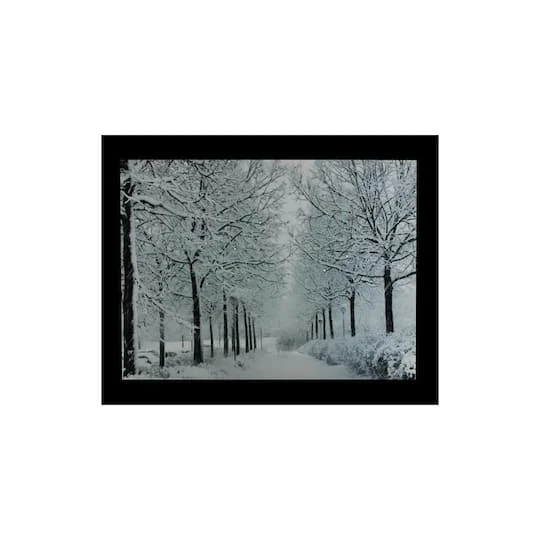 Northlight Fiber Optic Lighted Snowfall Winter Lane Christmas Canvas Wall Art 3 Northlight Fiber Optic Lighted Snowfall Winter Lane Christmas Canvas Wall Art - Image 3