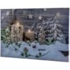 Northlight LED Lighted Country Rustic Winter Christmas Canvas Wall Art