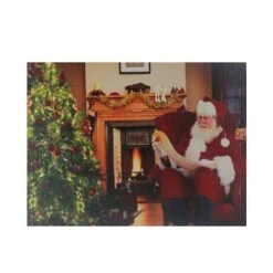Northlight LED Lighted "Santa Checks His List" Christmas Canvas Wall Art