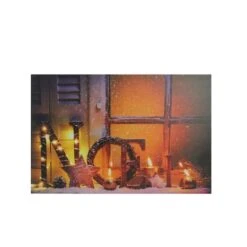 Northlight Noel & Flickering Candles Christmas LED Lighted Canvas Wall Art -Northlight Sale Store D361850S 1 1