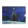 Northlight LED Lighted Decorated Christmas Tree At Night With Stars Canvas Wall Art