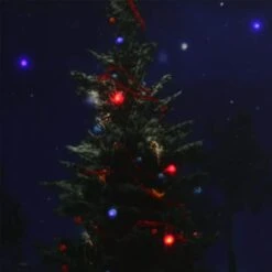 Northlight LED Lighted Decorated Christmas Tree At Night With Stars Canvas Wall Art -Northlight Sale Store D361859S 3