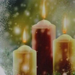 Northlight LED Lighted Snowy Window Pane And Candles Christmas Canvas Wall Art -Northlight Sale Store D361866S 2