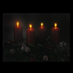Northlight Pre-Lit Red And Black LED Flickering Candle Christmas Wall Art 5 Northlight Pre-Lit Red And Black LED Flickering Candle Christmas Wall Art -Northlight Sale Store D361871S 2