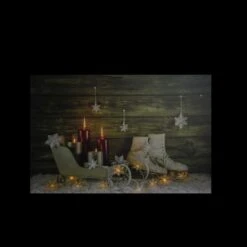 Northlight Christmas Ice Skates & Sleigh LED Lighted Canvas Wall Art -Northlight Sale Store D361878S 2