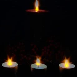 Northlight LED Lighted Red & Green Candles Christmas Canvas Wall Art -Northlight Sale Store D361880S 3