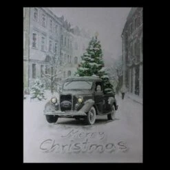 Northlight LED Lighted Ford Truck Merry Christmas Canvas Wall Art -Northlight Sale Store D361881S 3
