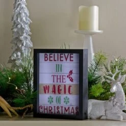 Northlight LED Lighted 'Believe In The Magic Of Christmas' Shadow Box Wall Art -Northlight Sale Store D361883S 2