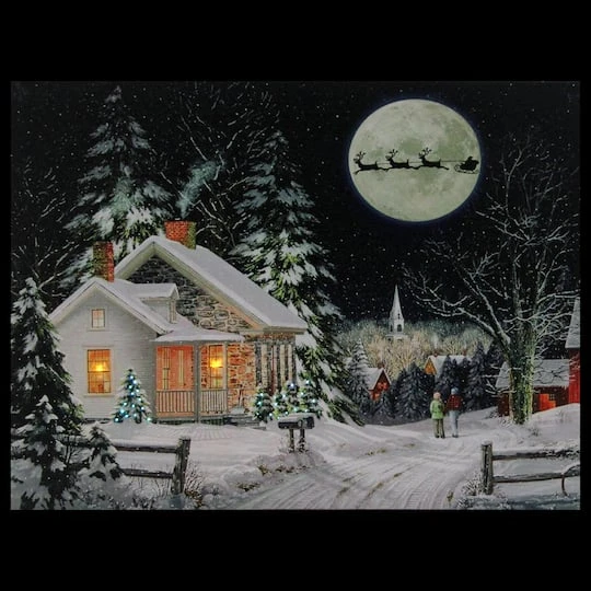 Northlight LED Lighted Santa Claus Coming To Town Christmas Wall Art 4 Northlight LED Lighted Santa Claus Coming To Town Christmas Wall Art - Image 4