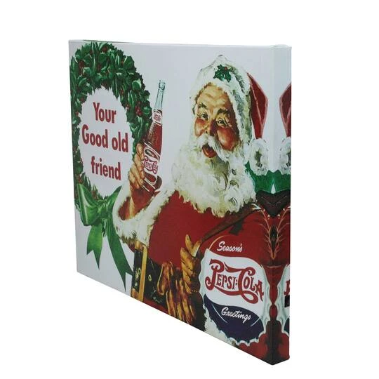 Northlight LED Back Lit Red & Green Santa Claus Pepsi Christmas Wall Art 3 Northlight LED Back Lit Red & Green Santa Claus Pepsi Christmas Wall Art - Image 3