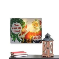 Northlight LED Back Lit Red & Green Santa Claus Pepsi Christmas Wall Art 9 Northlight LED Back Lit Red & Green Santa Claus Pepsi Christmas Wall Art -Northlight Sale Store D361886S 4
