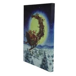 Northlight LED Back Lit Flying Santa Claus & Sleigh Christmas Wall Art -Northlight Sale Store D361887S 2