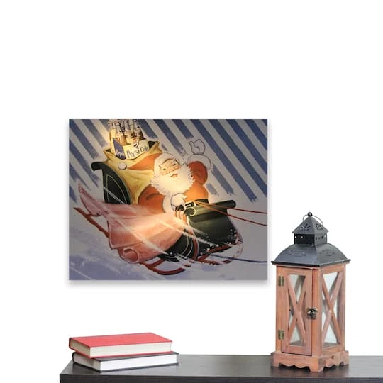 Northlight LED Back Lit Santa Claus & Sleigh Pepsi Christmas Wall Art 5 Northlight LED Back Lit Santa Claus & Sleigh Pepsi Christmas Wall Art - Image 5