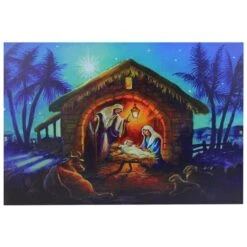 Northlight LED Fiber Optic Lighted Nativity Scene Christmas Wall Art