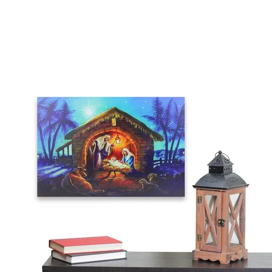 Northlight LED Fiber Optic Lighted Nativity Scene Christmas Wall Art 5 Northlight LED Fiber Optic Lighted Nativity Scene Christmas Wall Art - Image 5