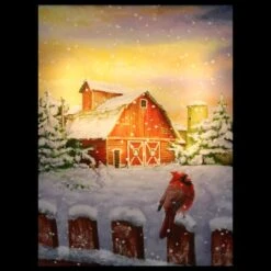 Northlight LED Back Lit Snowy Sunset Barn Scene Christmas Wall Art 8 Northlight LED Back Lit Snowy Sunset Barn Scene Christmas Wall Art -Northlight Sale Store D361890S 3