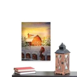 Northlight LED Back Lit Snowy Sunset Barn Scene Christmas Wall Art 9 Northlight LED Back Lit Snowy Sunset Barn Scene Christmas Wall Art -Northlight Sale Store D361890S 4