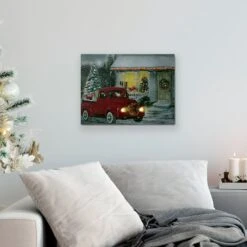 Northlight LED Fiber Optic Retro Red Truck Christmas Wall Art -Northlight Sale Store D361891S 12