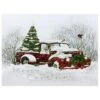 Northlight LED Lighted Truck & Tree Christmas Canvas Wall Art