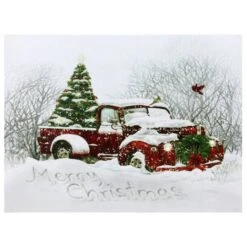 Northlight LED Lighted Truck & Tree Christmas Canvas Wall Art -Northlight Sale Store D361892S 11