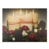 Northlight LED Lighted Red & White Flickering Candles Christmas Wall Art