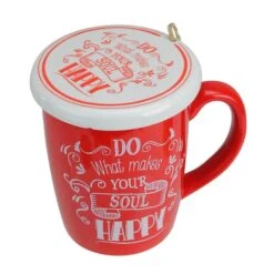Northlight Red & White Soul Happy Mug & Ornament Gift Set