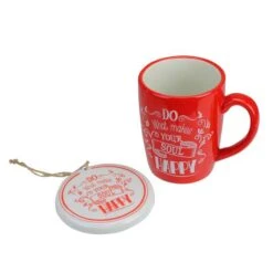 Northlight Red & White Soul Happy Mug & Ornament Gift Set -Northlight Sale Store D362196S 3