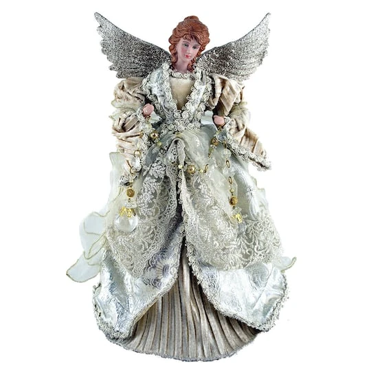 Santa's Workshop 16" Gilded Angel Tree Topper 2 Santa's Workshop 16" Gilded Angel Tree Topper - Image 2