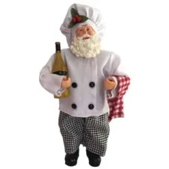 Santa's Workshop 12" Cooking With Wine Santa Figurine