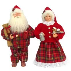 Santa's Workshop 15" Plaid Pajama Clauses Set