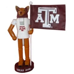 Santa's Workshop 12" Texas A&M Mascot & Flag Nutcracker