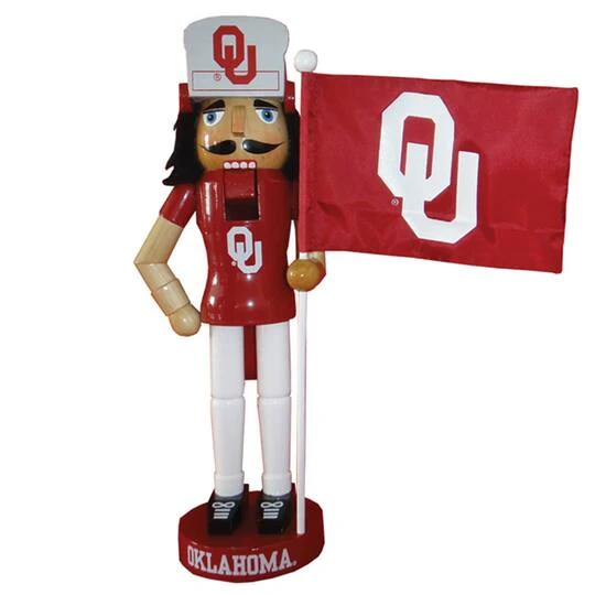 Santa's Workshop 12" Oklahoma Mascot & Flag Nutcracker 2 Santa's Workshop 12" Oklahoma Mascot & Flag Nutcracker - Image 2