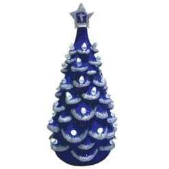 Santa's Workshop 14" NCAA College Team Ceramic LED Christmas Tree Duke University