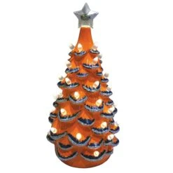 Santa's Workshop 14" NCAA College Team Ceramic LED Christmas Tree University Of Florida