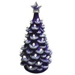 Santa's Workshop 14" NCAA College Team Ceramic LED Christmas Tree Kansas State University