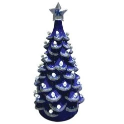 Santa's Workshop 14" NCAA College Team Ceramic LED Christmas Tree University Of Kentucky