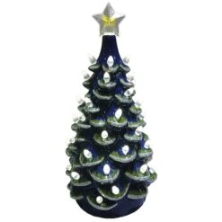 Santa's Workshop 14" NCAA College Team Ceramic LED Christmas Tree University Of Michigan -Northlight Sale Store D362573S 1 1