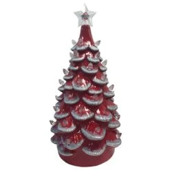 Santa's Workshop 14" NCAA College Team Ceramic LED Christmas Tree Ohio State University -Northlight Sale Store D362575S 1 1
