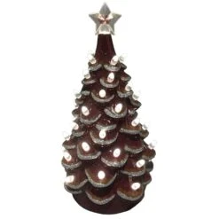 Santa's Workshop 14" NCAA College Team Ceramic LED Christmas Tree Mississippi State University