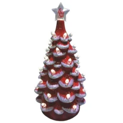 Santa's Workshop 14" NCAA College Team Ceramic LED Christmas Tree University Of Oklahoma -Northlight Sale Store D362583S 1 1