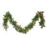 Santa's Workshop 9ft. Pre-Lit Berry & Red Balls Garland