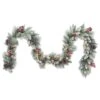 Santa's Workshop 9ft. Pre-Lit Glitter Mixed Garland