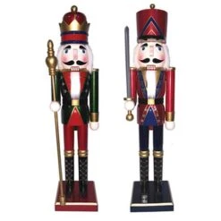 Santa's Workshop 24" King & Guard Nutcracker Set