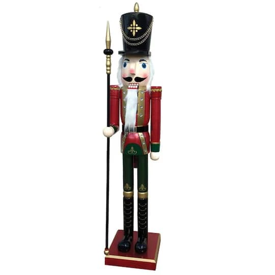 Santa's Workshop 60" Red & Green Royal Guard Nutcracker 2 Santa's Workshop 60" Red & Green Royal Guard Nutcracker - Image 2
