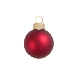 Whitehurst 6ct. 4" Matte Glass Ball Ornaments Red Matte