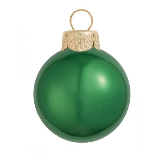 Whitehurst 12ct. 2.75" Pearl Glass Ball Ornaments Green Pearl 2 Whitehurst 12ct. 2.75" Pearl Glass Ball Ornaments Green Pearl - Image 2