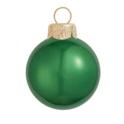 Whitehurst 8ct. 3.25" Pearl Glass Ornaments Green Pearl