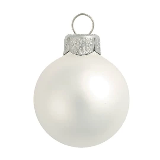 Whitehurst 6ct. 4" Matte Glass Ball Ornaments Silver Matte 2 Whitehurst 6ct. 4" Matte Glass Ball Ornaments Silver Matte - Image 2