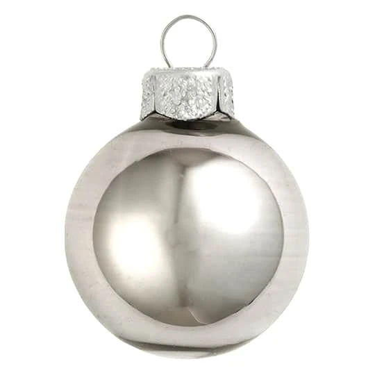 Whitehurst 28ct. 2" Shiny Glass Ball Ornaments Silver 2 Whitehurst 28ct. 2" Shiny Glass Ball Ornaments Silver - Image 2