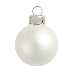 Whitehurst 2ct. 6" Matte Glass Ball Christmas Ornament Silver Matte
